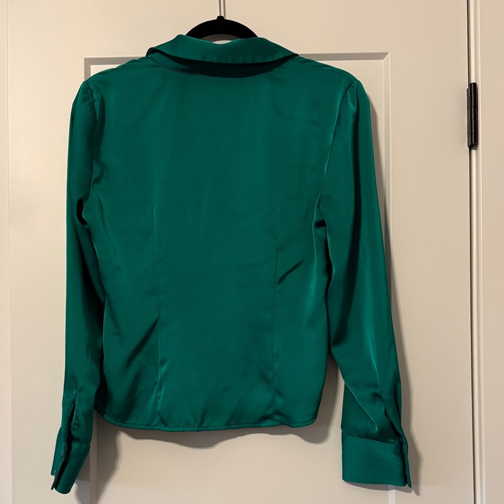 Rachel Zoe Emerald Ruched Blouse - Picture 4 of 6